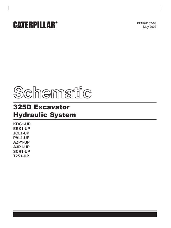 1 Schematic Caterpillar 325D Excavator Hydraulic System | KENR6157-03