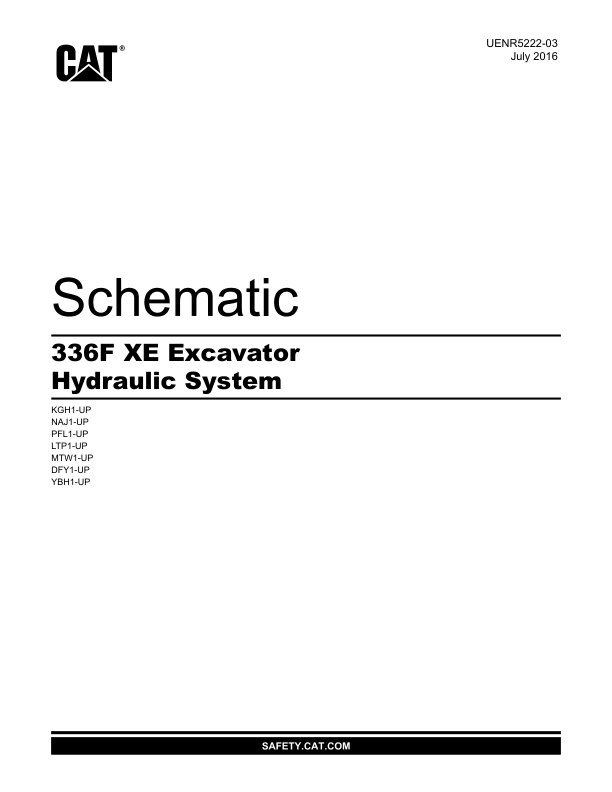 page_2 Schematic Caterpillar 336F XE Excavator Hydraulic System | UENR5222-03