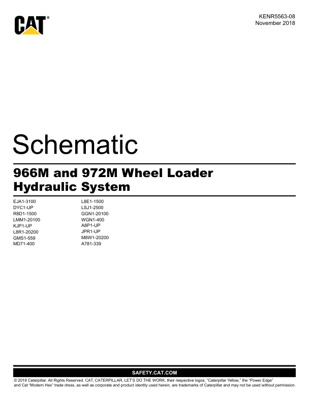 page_3 Schematic Caterpillar 966M and 972M Wheel Loader Hydraulic System | KENR5563-08