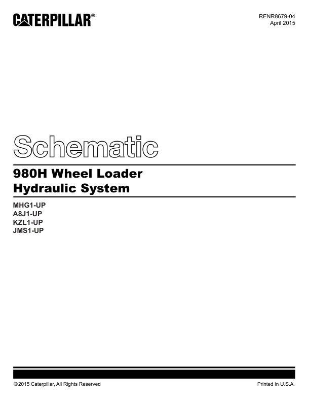 page_2 Schematic Caterpillar 980H Wheel Loader Hydraulic System | RENR8679-04