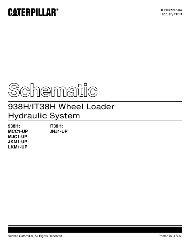 page_2 Schematic Caterpillar 938H/IT38H Wheel Loader Hydraulic System | RENR8997-04