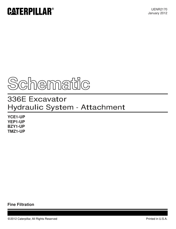 page_2 Schematic Caterpillar 336E Excavator Hydraulic System – Attachment | UENR2170-00