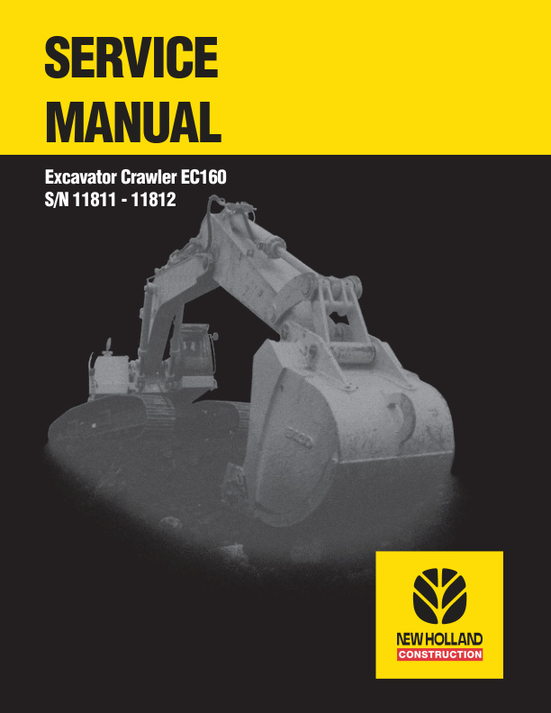 page_1 Service manual New Holland EC160 Excavator Crawler | 73179382